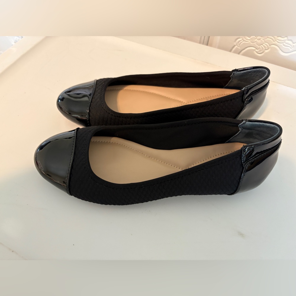 Alfani Black Patent Toe Flats